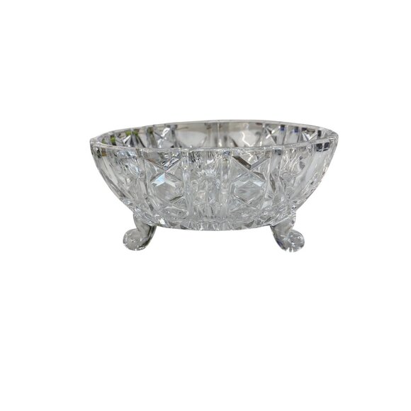 Vintage Crystal Footed Bowl Decorative Candy Bowl - Picture 7 of 9